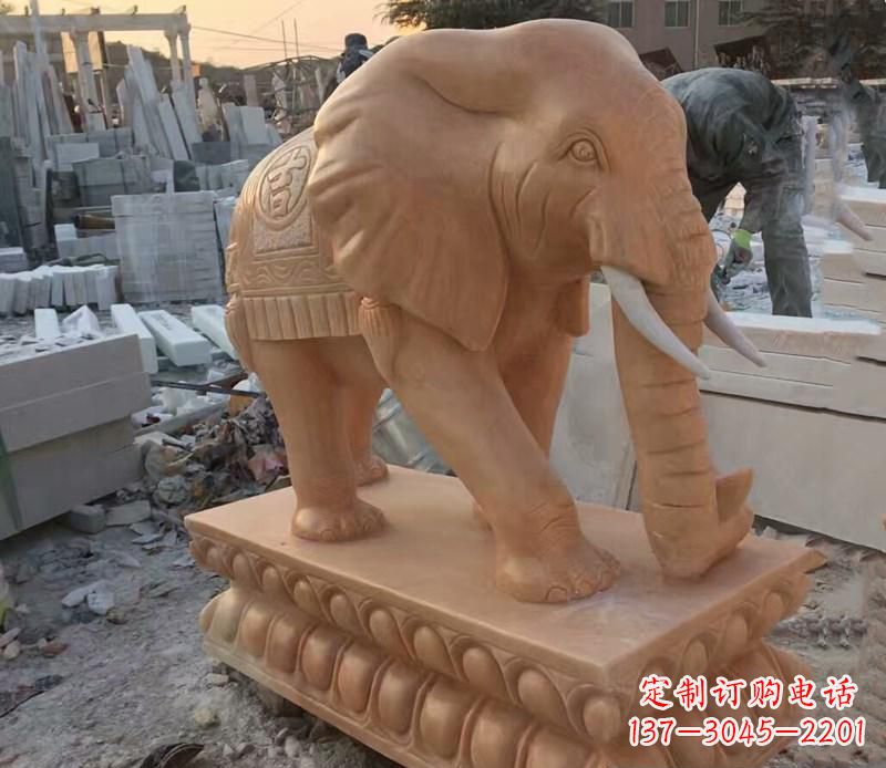 合肥晚霞红元宝招财大象