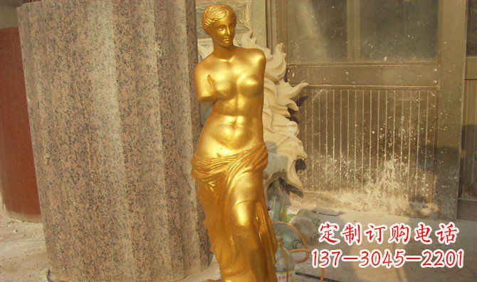 合肥维纳斯玻璃钢仿铜西方人物雕塑 (2)