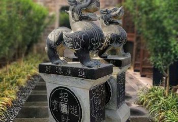 合肥貔貅石雕小区看门雕塑