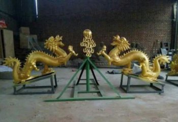 合肥享受经典，领略古老传统，精美特色的双龙戏珠铜雕