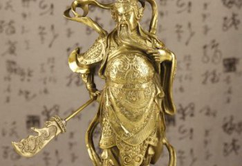 合肥中领雕塑|关羽铜像：令人惊叹的纯黄铜武财神