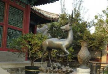 合肥神鹿寺庙铜雕动物定制