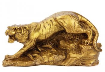 合肥中领雕塑生肖铜虎鎏金摆件，是一款以生肖虎…