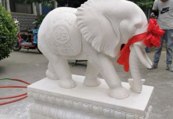 合肥中领雕塑的石雕大象招财摆件