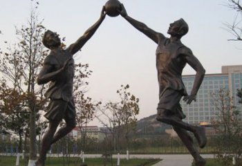 合肥铜雕打篮球人物