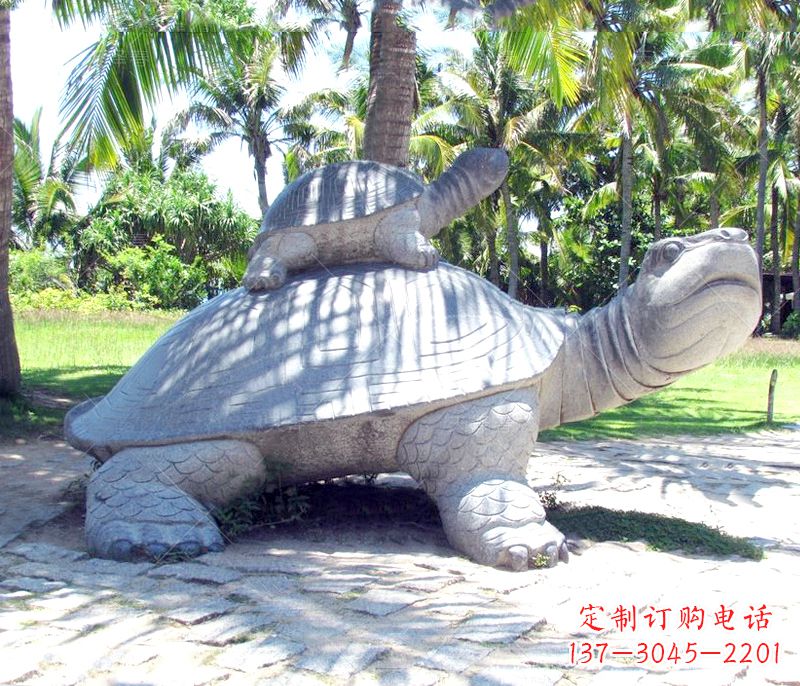 合肥乌龟母子石雕