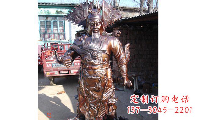 合肥武财神持刀关公铜雕 (3)