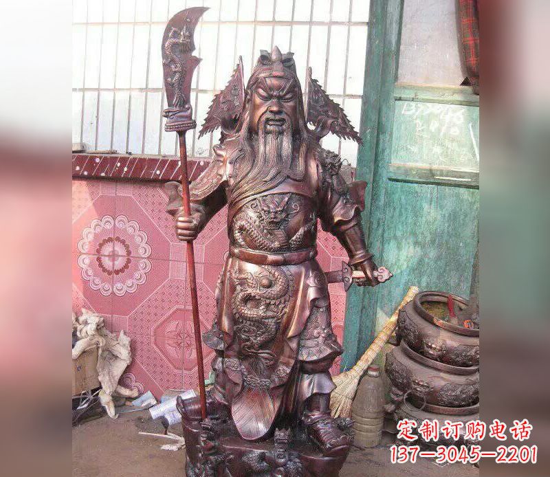 合肥武财神关公提刀铜雕