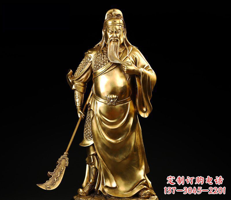 合肥武圣握刀关公铜雕