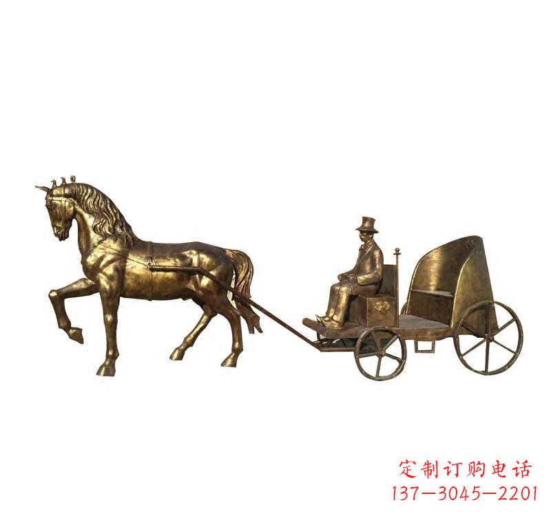 合肥西方马车铜雕