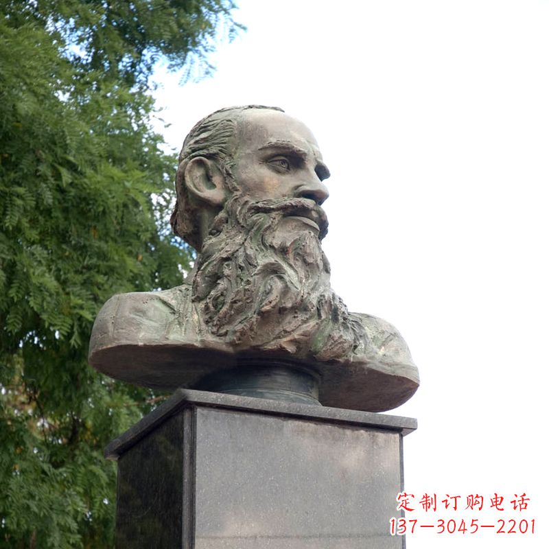 合肥西方名人俄国现实主义作家托尔斯泰胸像雕塑摆件