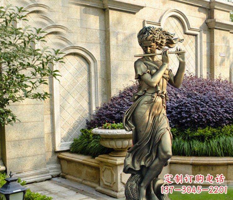 合肥西方女人别墅景观铜雕塑