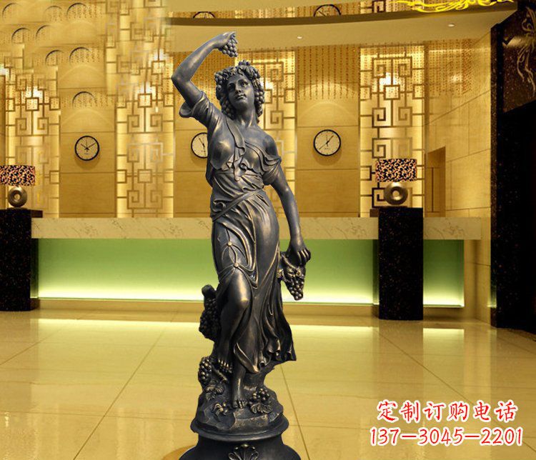合肥西方女人别墅景观铜雕塑 (2)