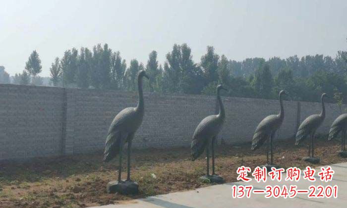 合肥仙鹤抽象铜雕 (2)