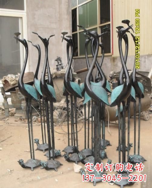 合肥仙鹤动物铜雕