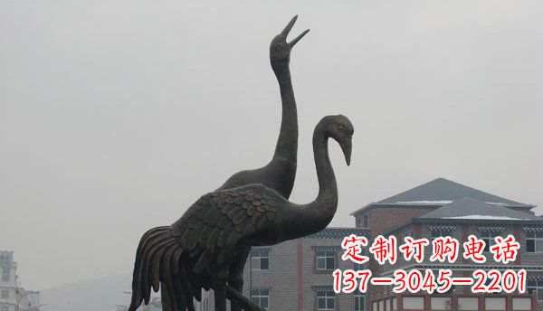 合肥仙鹤公园景观铜雕