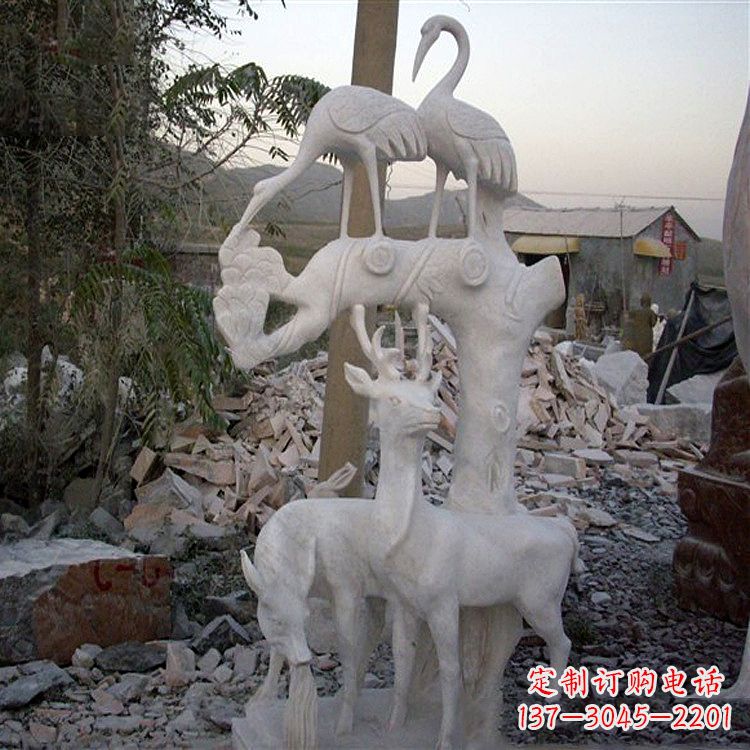 合肥仙鹤石雕景观摆件