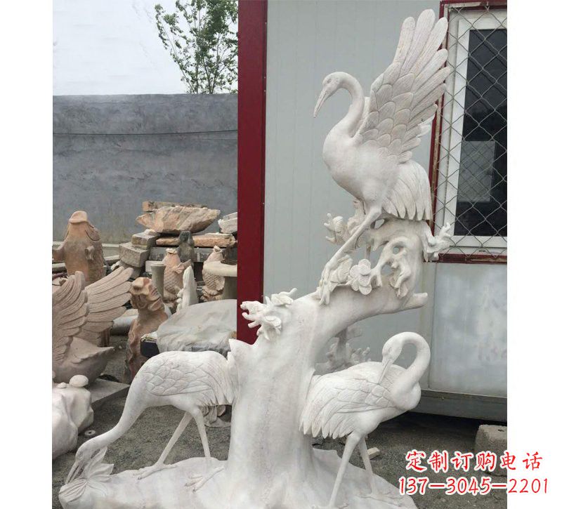 合肥仙鹤松树石雕