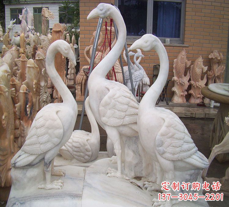 合肥仙鹤衔树枝 石雕