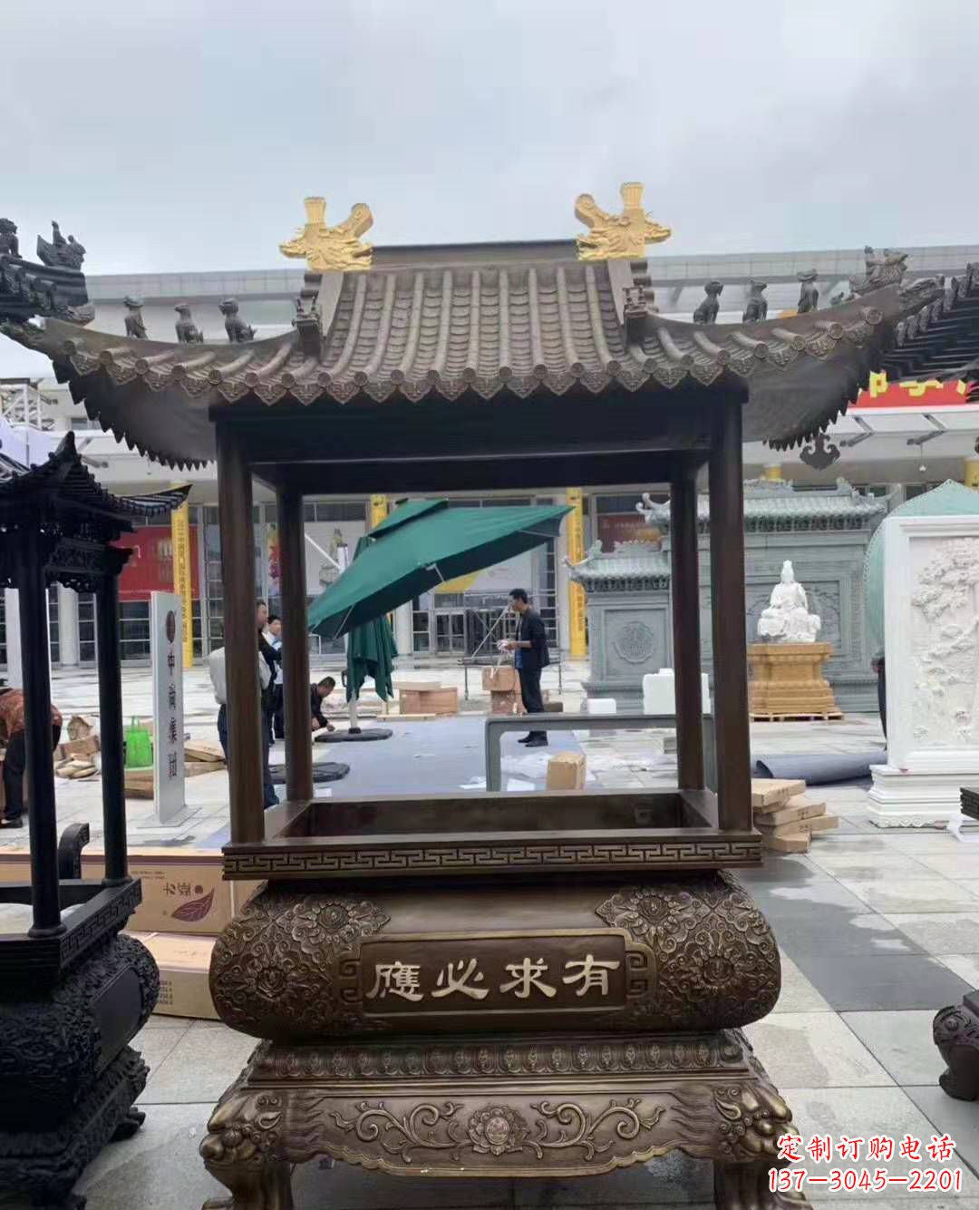 合肥香炉铜雕户外摆件寺庙景观雕塑