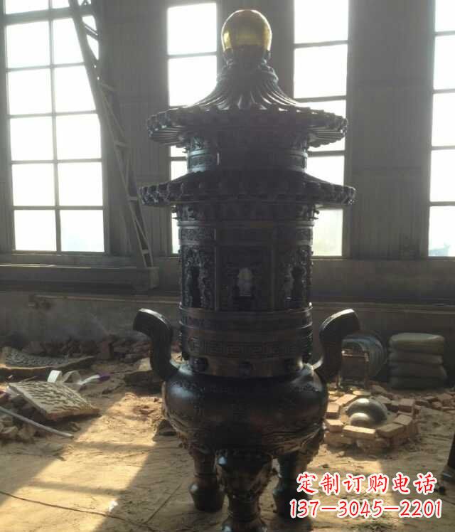合肥香炉铜雕塑 (2)