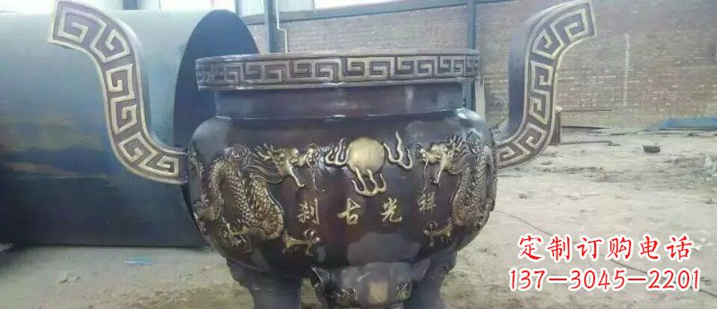 合肥祥光古刹寺庙香炉铜雕
