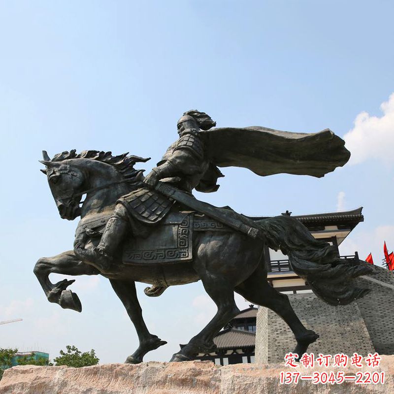 合肥项羽骑马铜雕景观雕塑-景区景点历史名人西楚霸王雕像