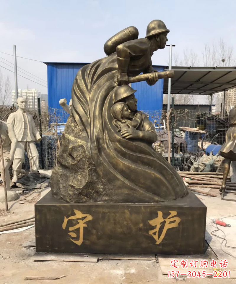 合肥消防员铜雕112