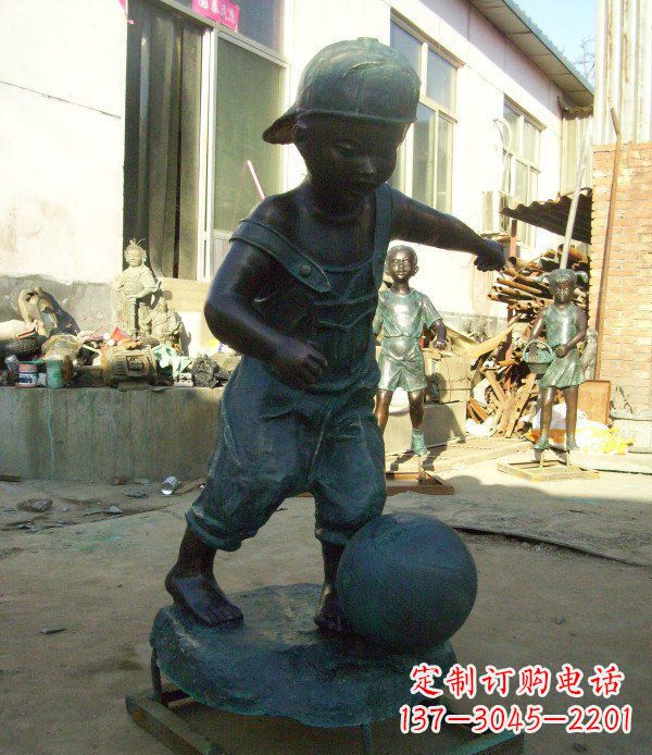 合肥小孩玩耍青铜人物铜雕