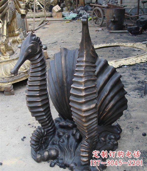 合肥小区动物海马铜雕