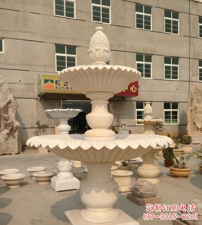 合肥小区景观菠萝式喷泉石雕