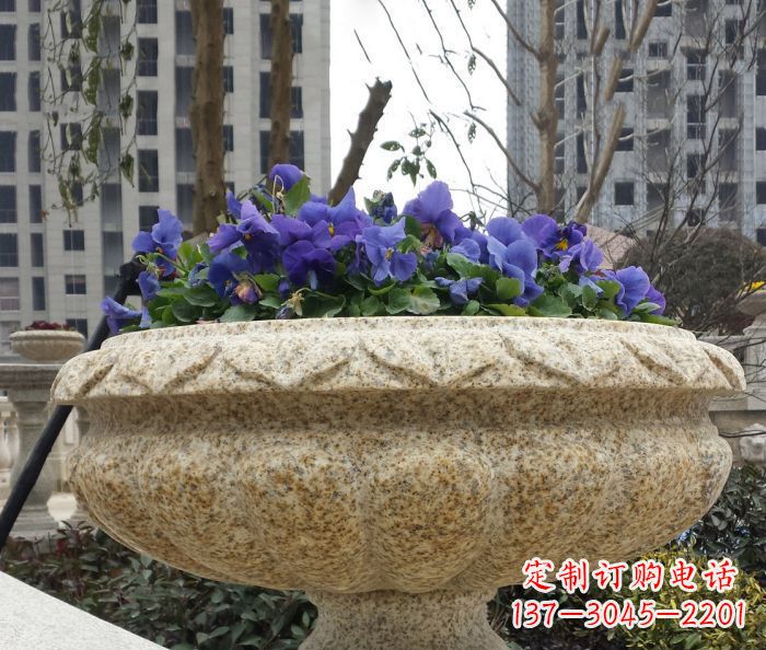 合肥小区景观大理石花盆石雕
