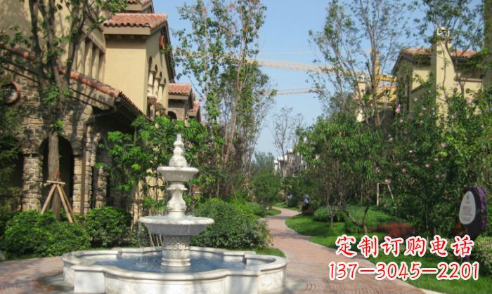 合肥小区景观大理石喷泉石雕 (5)