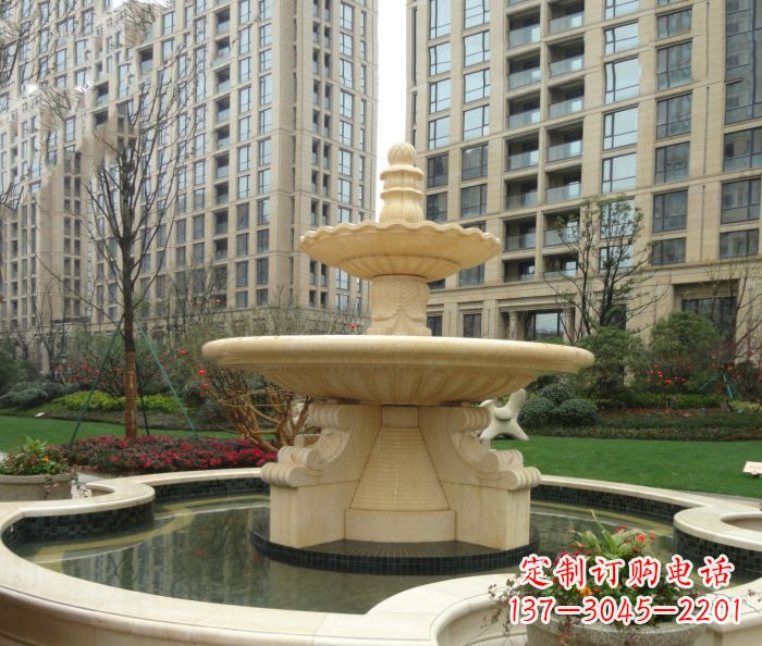 合肥小区景观大理石喷泉石雕 (8)