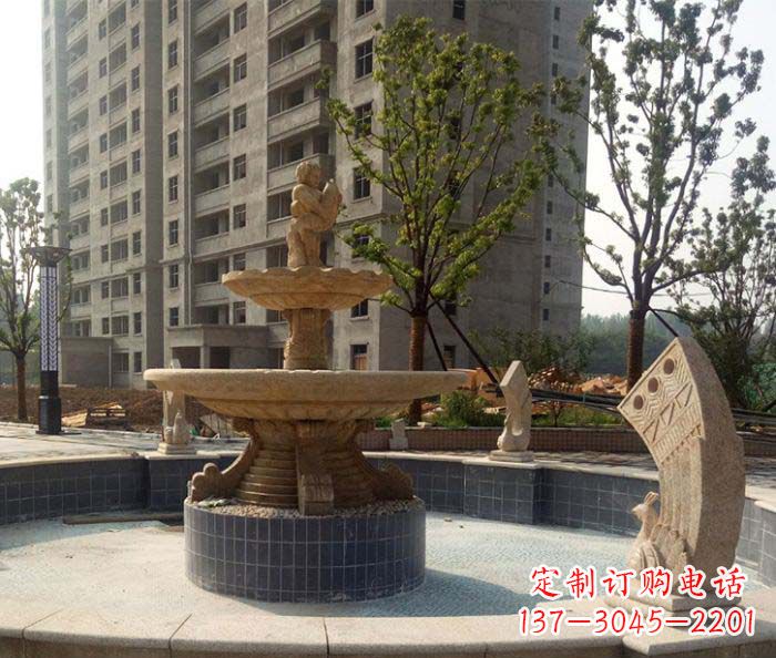 合肥小区景观大型喷泉石雕