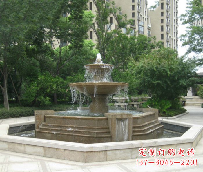合肥小区景观大型喷泉石雕 (7)