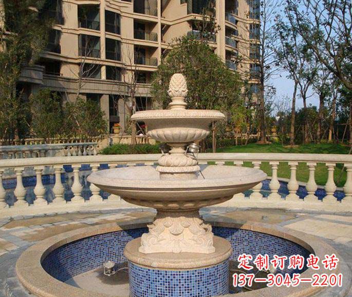 合肥小区景观多层喷泉石雕