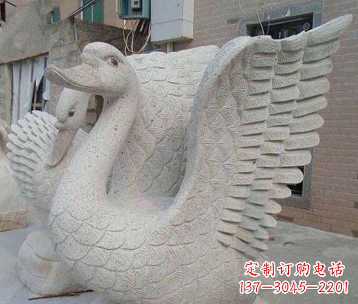 合肥小区景观天鹅石雕喷泉