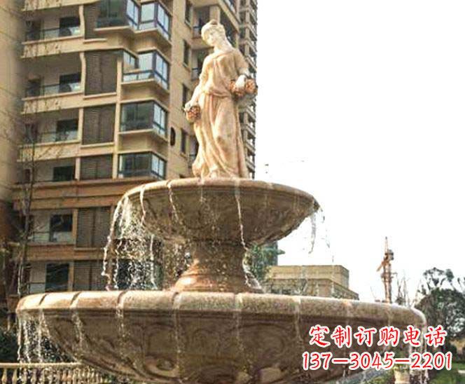 合肥小区景观西方女人喷泉石雕
