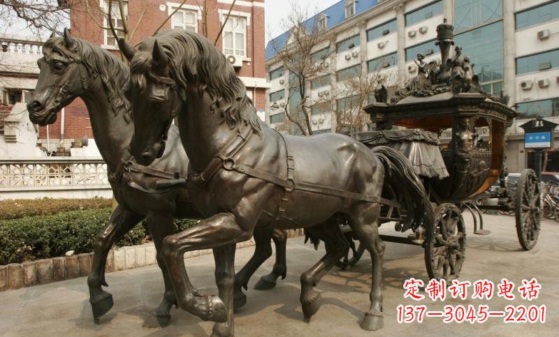 合肥小区欧式马车铜雕