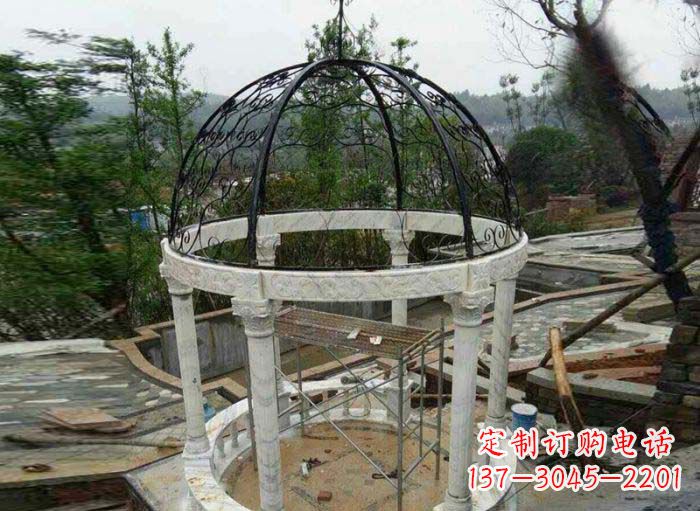 合肥小区欧式圆顶凉亭石雕