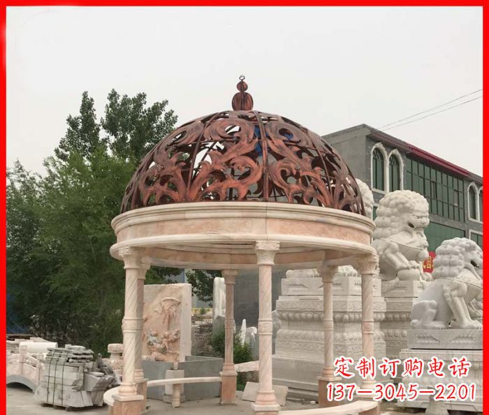 合肥小区欧式圆顶凉亭石雕_1