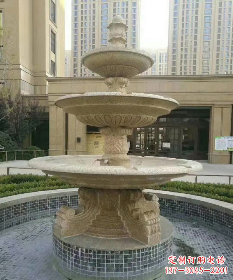合肥小区喷泉石雕 (2)