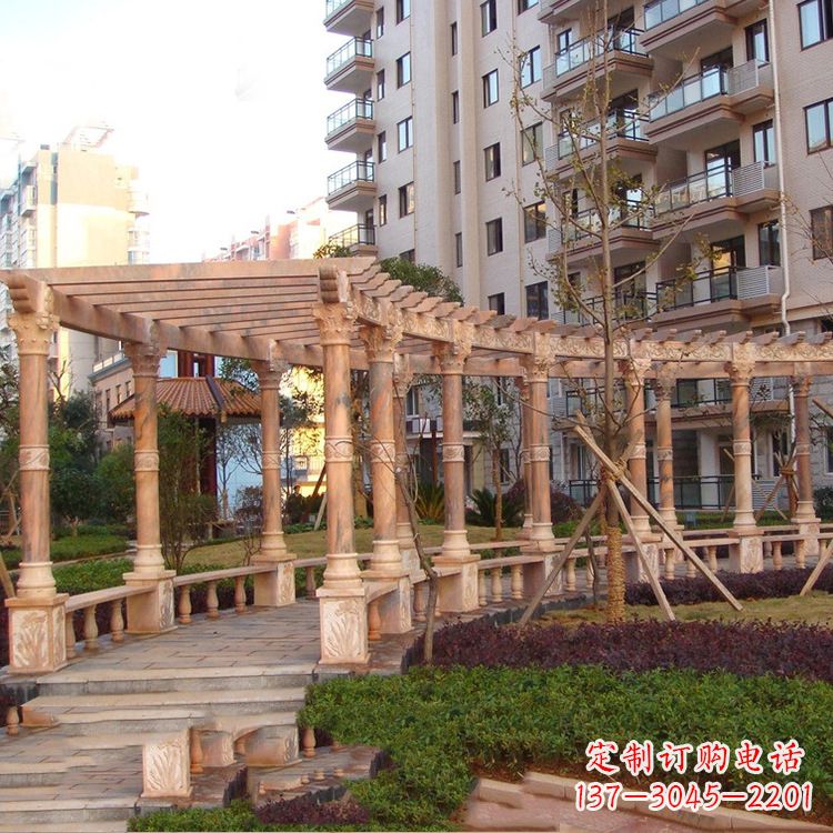 合肥小区石雕花架长廊