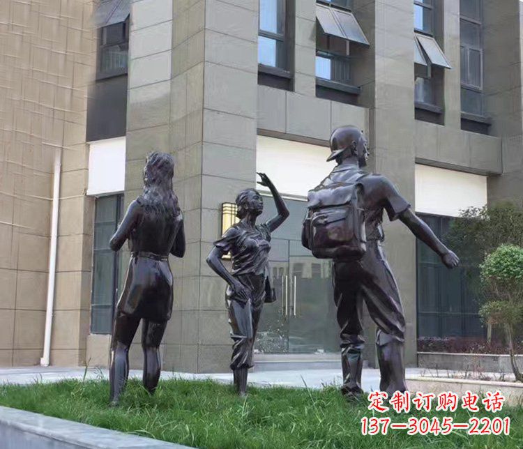 合肥小区铜雕美女人物雕塑