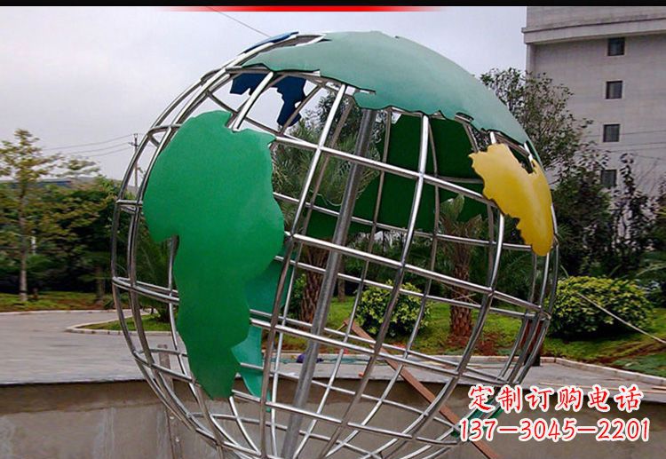 合肥校园不锈钢地球仪造型雕塑