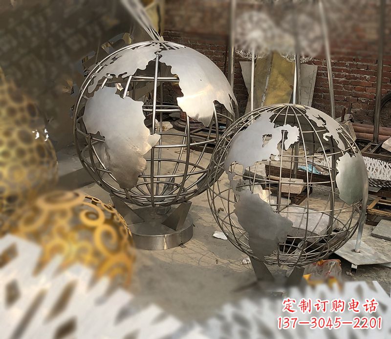 合肥校园不锈钢地球仪雕塑112