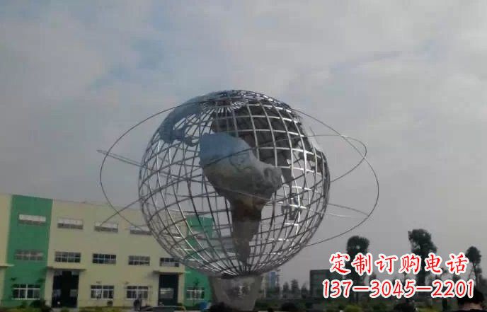 合肥校园不锈钢地球仪雕塑222