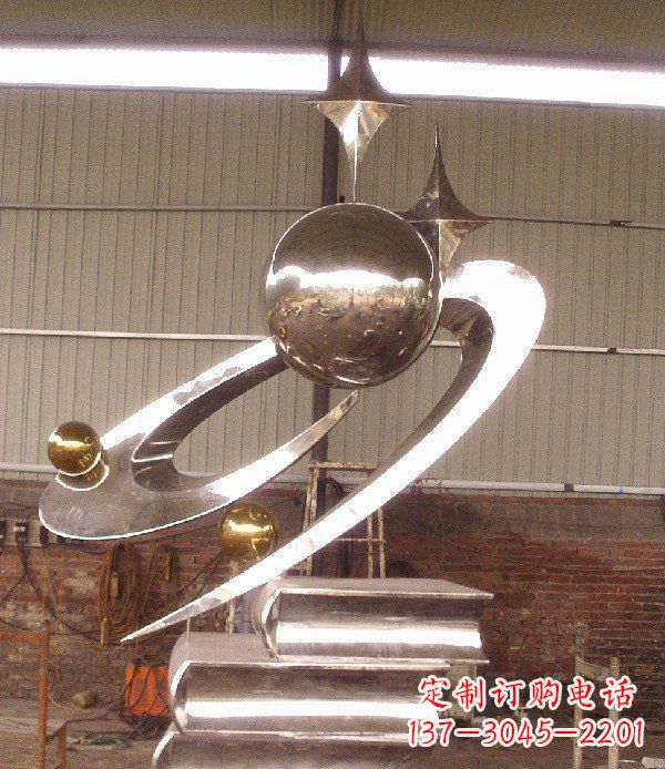 合肥校园不锈钢书籍标志雕塑 (2)