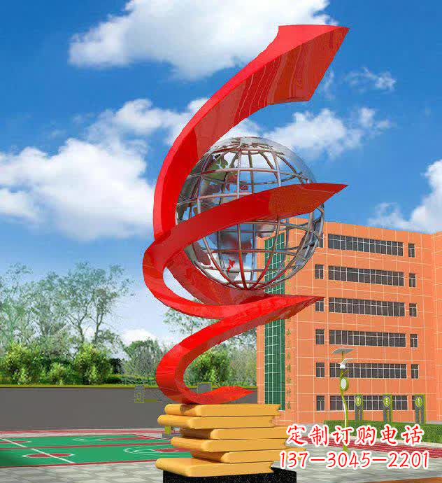 合肥校园不锈钢书籍标志雕塑